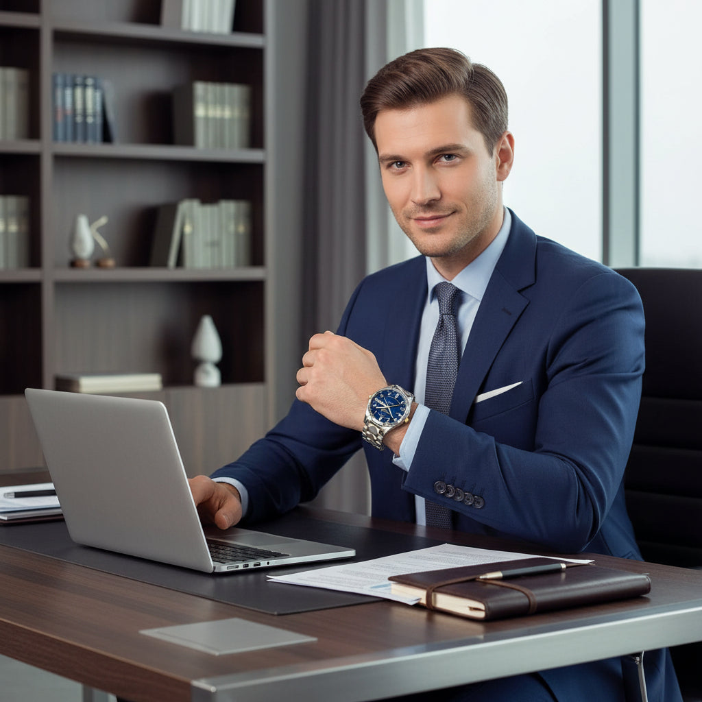 Men's Watch with Titanium Case, Scratch Resistant Glass and 5 ATM Water Resistance, view 2
