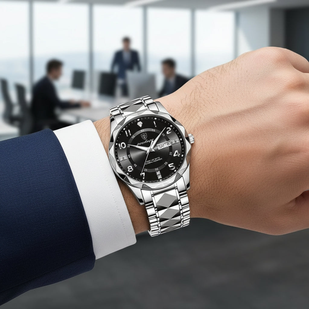Men's Watch with Titanium Case, Scratch Resistant Glass and 5 ATM Water Resistance, view 6
