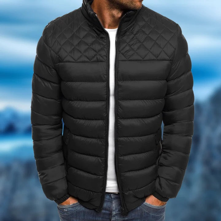 Men's Windproof and Waterproof Quilted Jacket in Four Colors, view 3