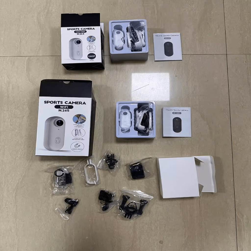 Mini 4K Clip On Action Camera with Magnetic Mount, in Black and White, view 11