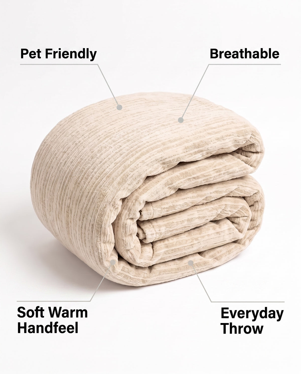 Minimalist Premium Neutral Soft Pet-Friendly Durable Sofa Cover  | Breathable, 71-165in