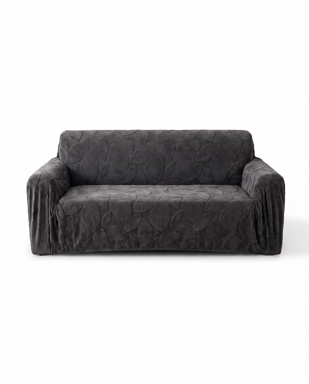 Modern Leaf Velvet Jacquard Stretch Sofa Cover - Spill-Resistant | Scratch Resistant