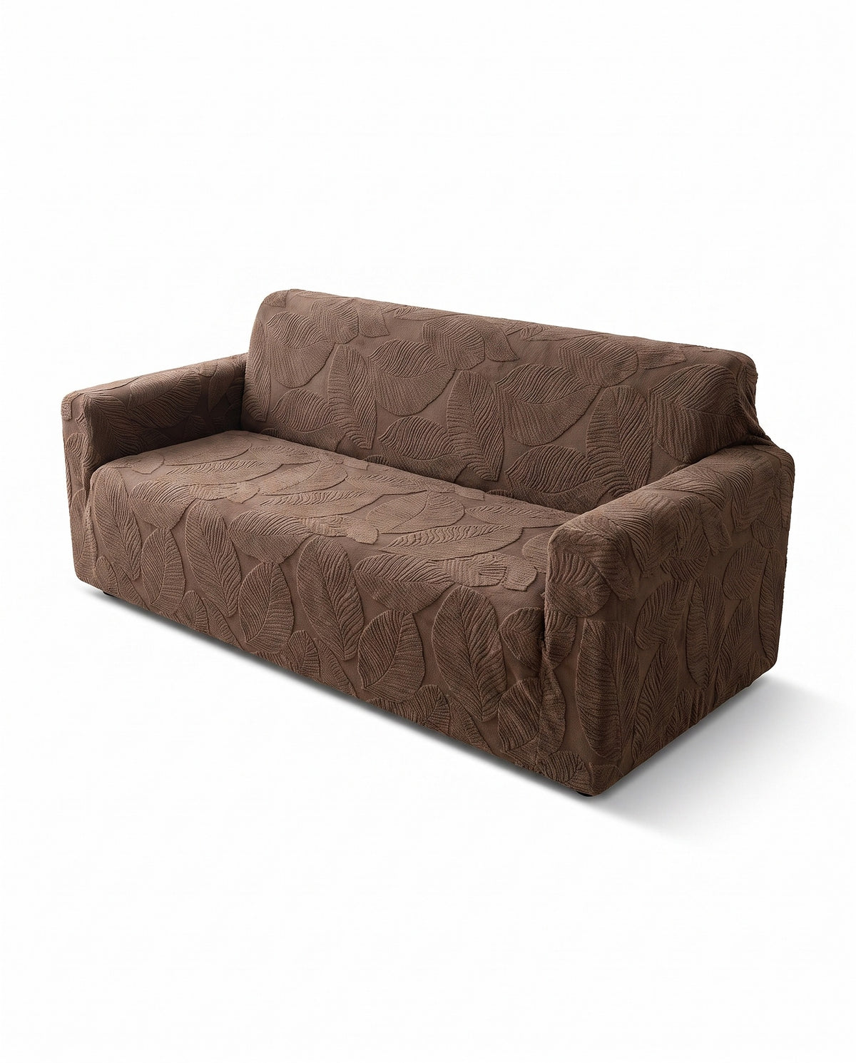 Modern Leaf Velvet Jacquard Stretch Sofa Cover - Spill-Resistant | Scratch Resistant