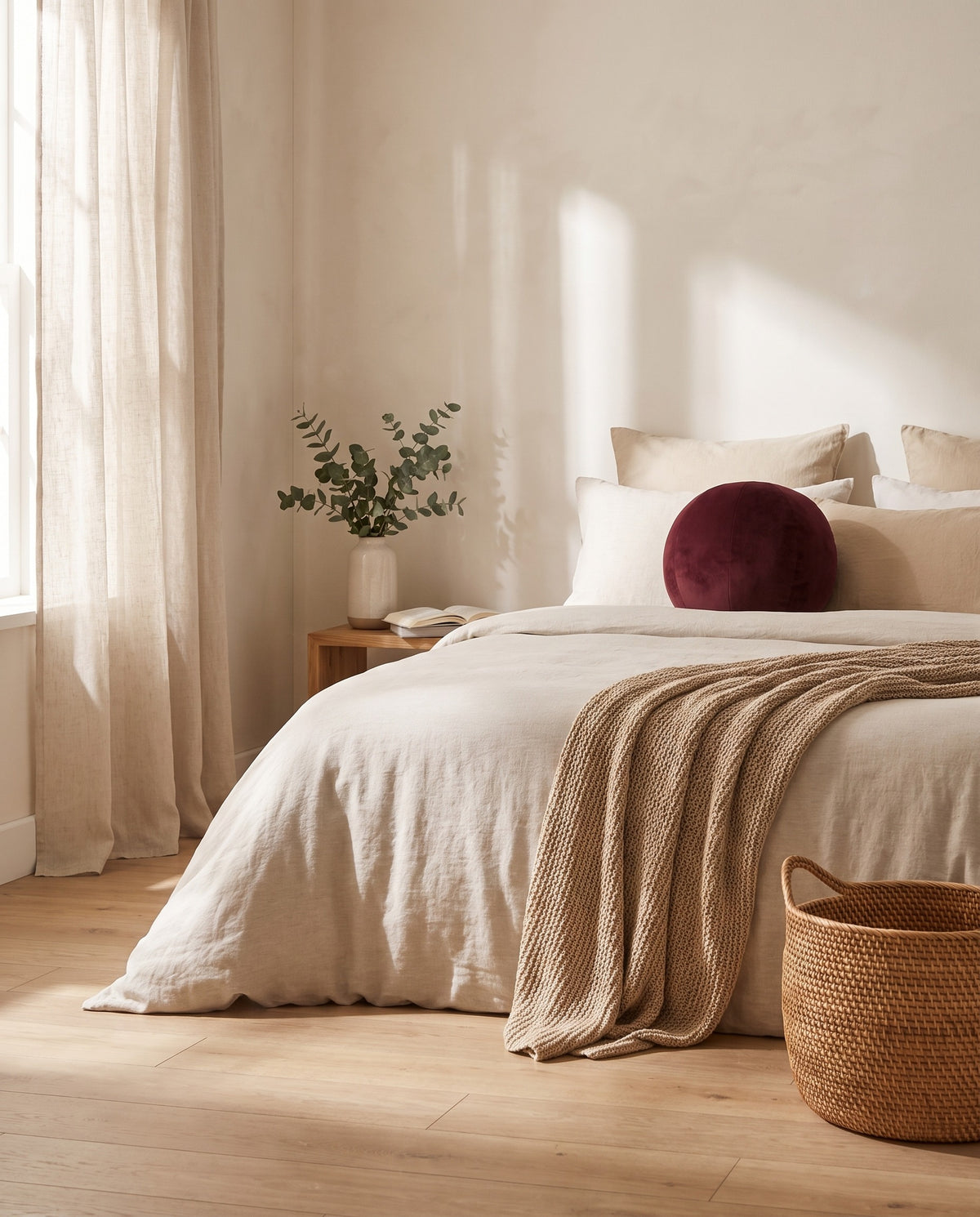 Modern Minimalist Velvet Round Pillow | Breathable, 10in