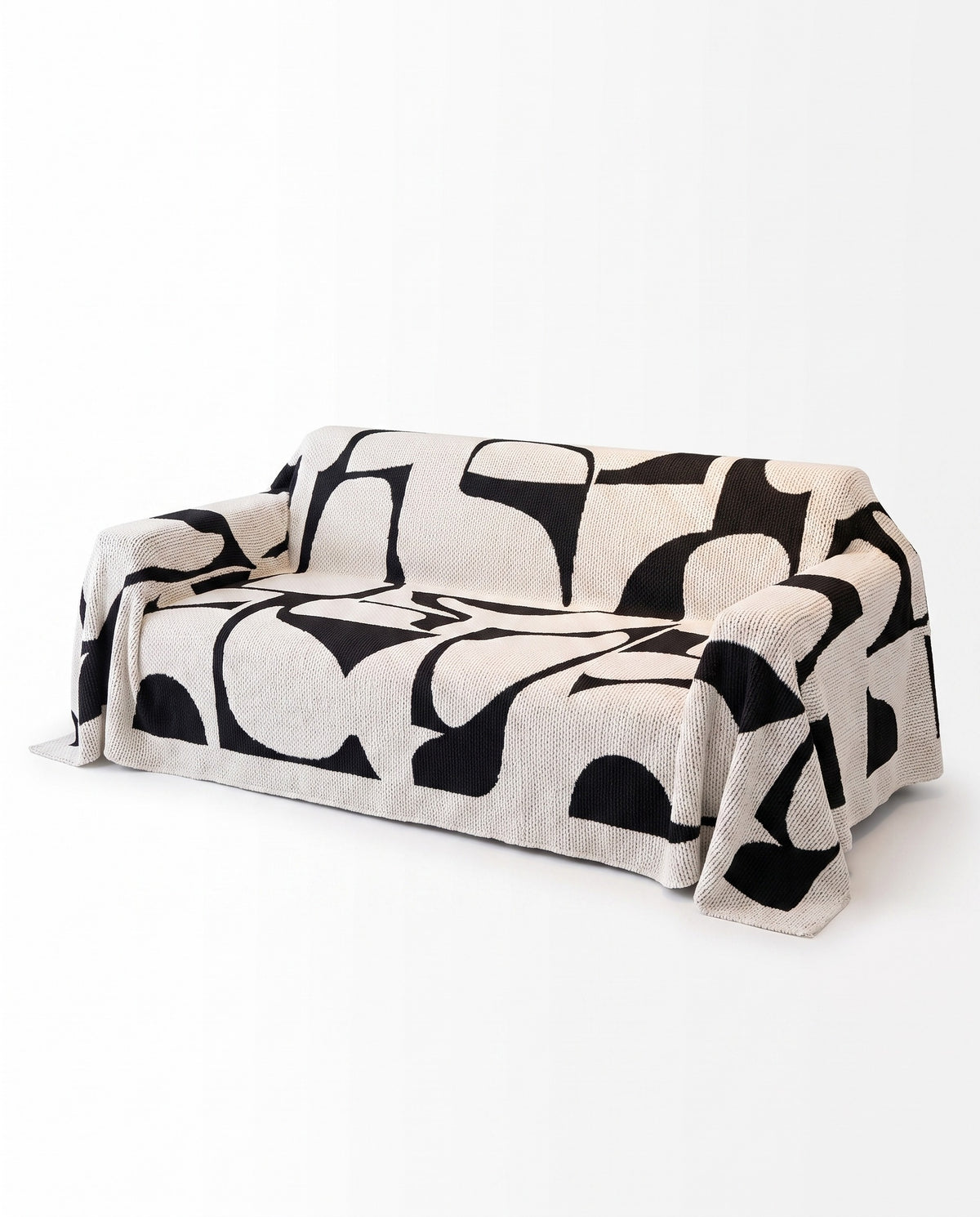 Modern White Monochrome Chic Sofa Cover | Pet Friendly, 71-165in