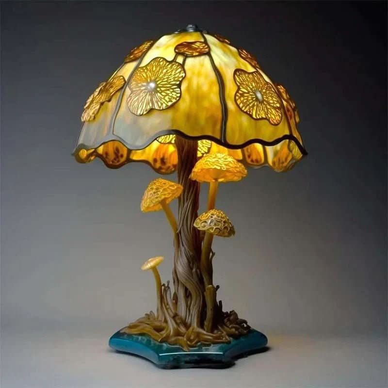 Mosaic Table Lamp in Glass and Resin with Warm Light in Eight Designs, view 6