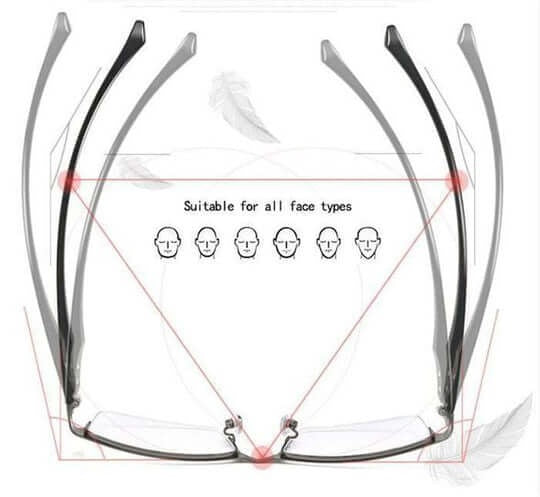 Multifocal Reading Glasses with Blue Light Filter and Metal Frame, view 9