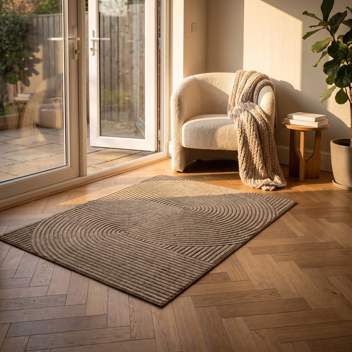 3D Groove Door Mat | Non-Slip TPR Backing, 18-35in
