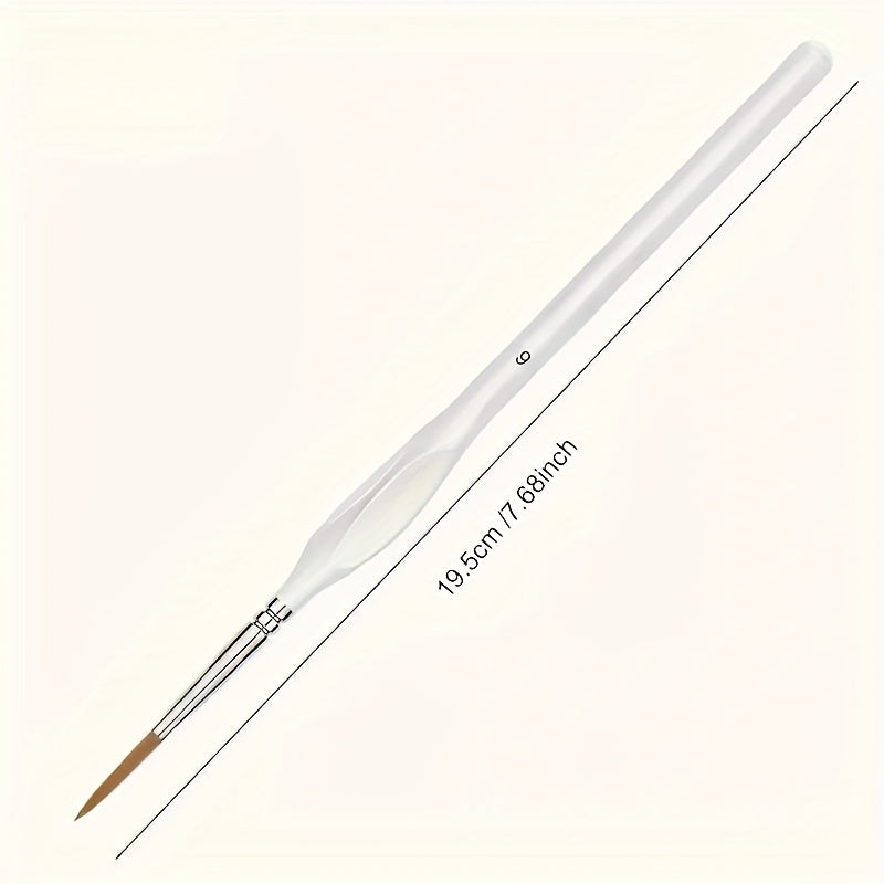 Detail Paint Brush - Fine Tip Synthetic Bristles with Ergonomic Wood Handle for Acrylic, Oil, Watercolor, and Scale Model Painting (5)