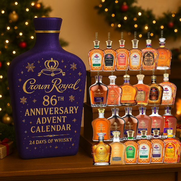 Whisky Bottle Ornament Christmas Advent Calendar - 24-Day Holiday Countdown Set, Miniature Decorative Tree Ornaments (3)