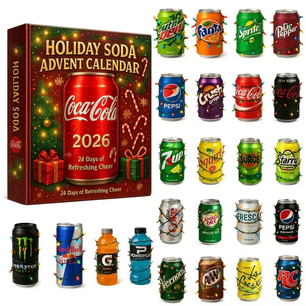 Whisky Bottle Ornament Christmas Advent Calendar - 24-Day Holiday Countdown Set, Miniature Decorative Tree Ornaments (9)