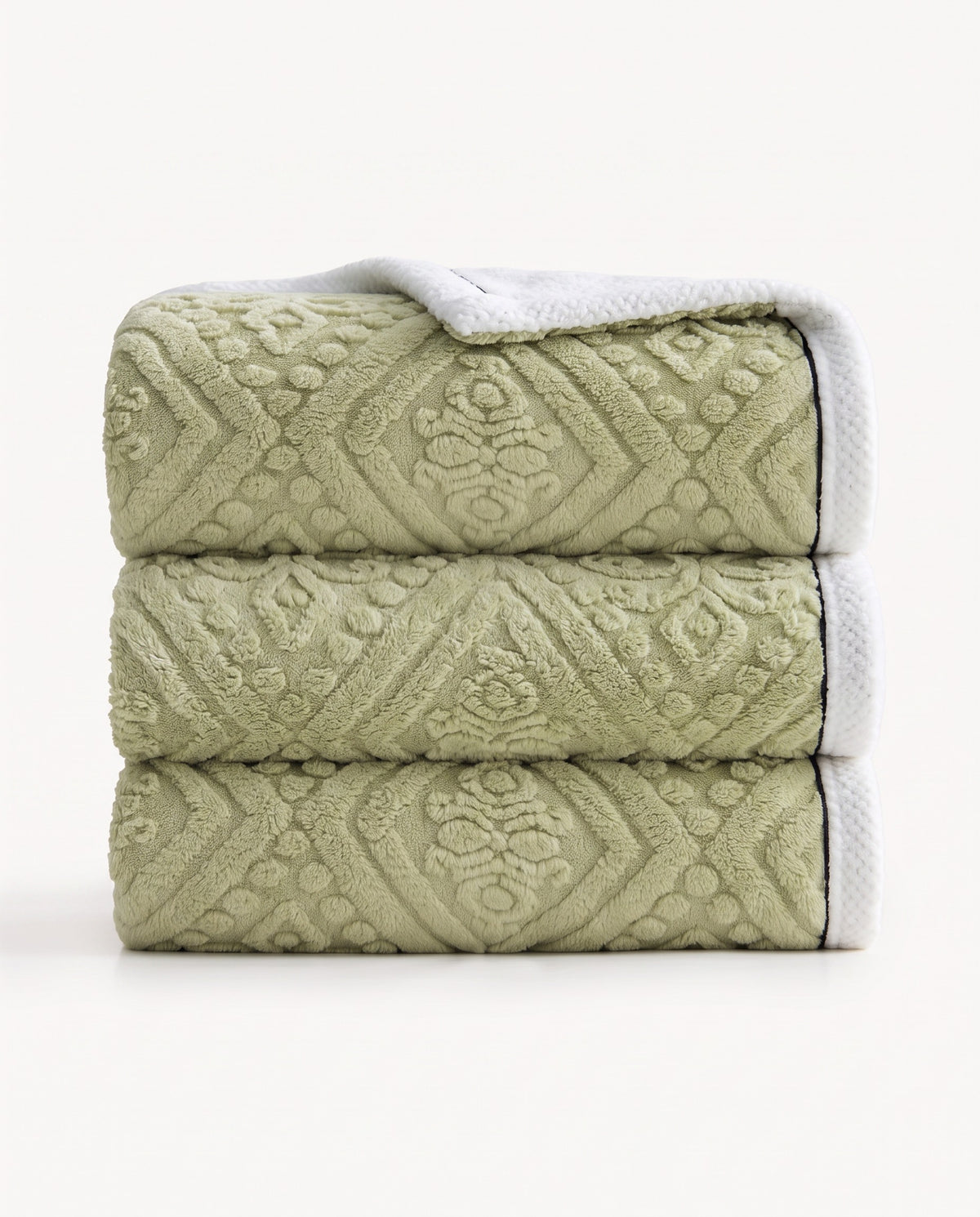 Oriental Elegance Embossed Fleece Blanket | Scratch Resistant, 70-90in