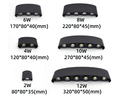 Outdoor LED Wall Light in Aluminum, 2 to 8 W, Waterproof, view 9