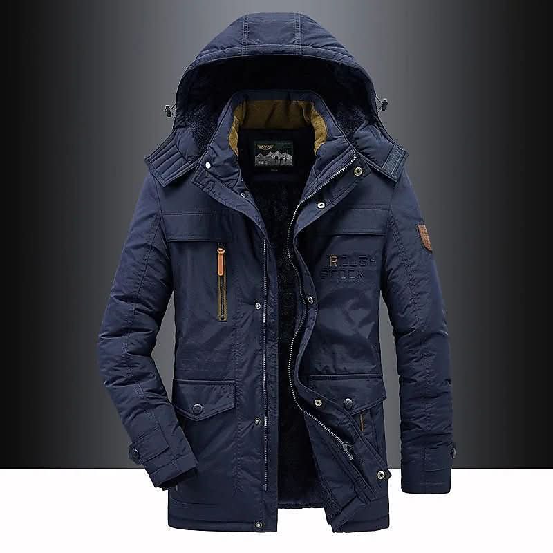 Padded Winter Parka with Fleece Lining, Windproof with Detachable Hood, view 5