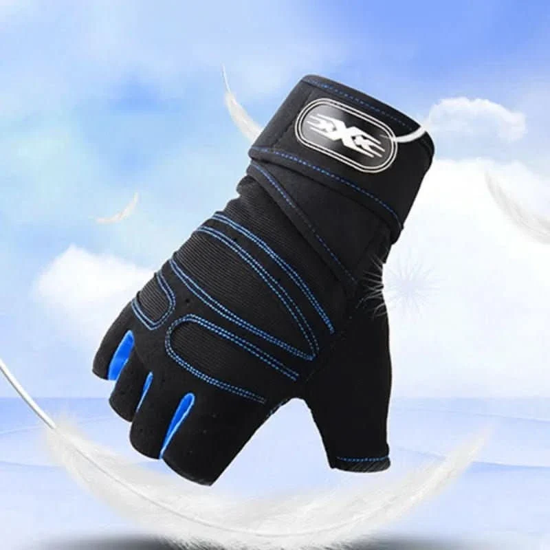 Padded Workout Gloves with Wrist Support for Weightlifting and Cycling, view 1