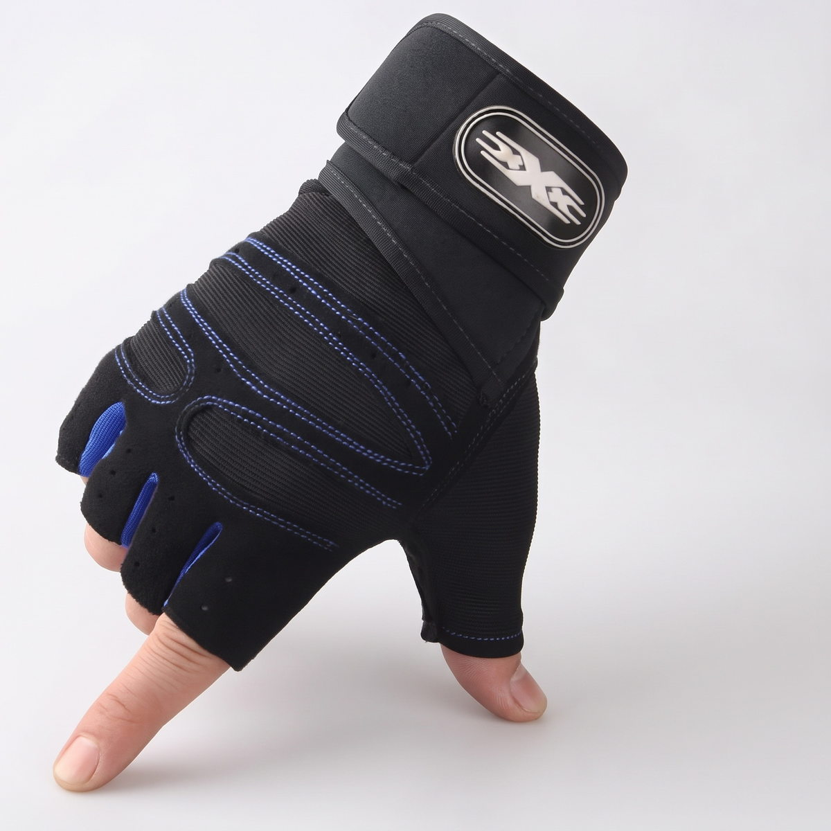 Padded Workout Gloves with Wrist Support for Weightlifting and Cycling, view 8