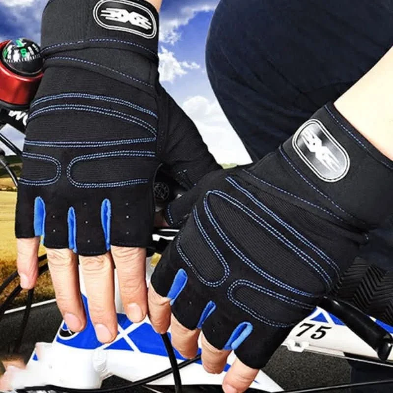 Workout gloves in seven colors showing the padded palm