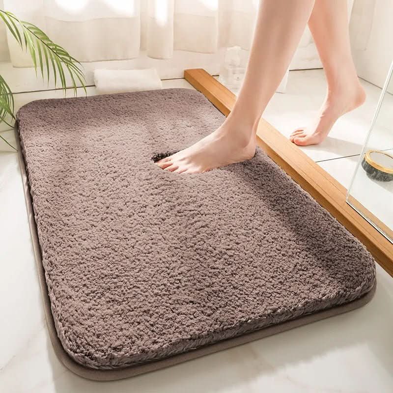 Plush Microfiber Bath Mat with Non Slip Rubber Backing, Machine Washable, view 3