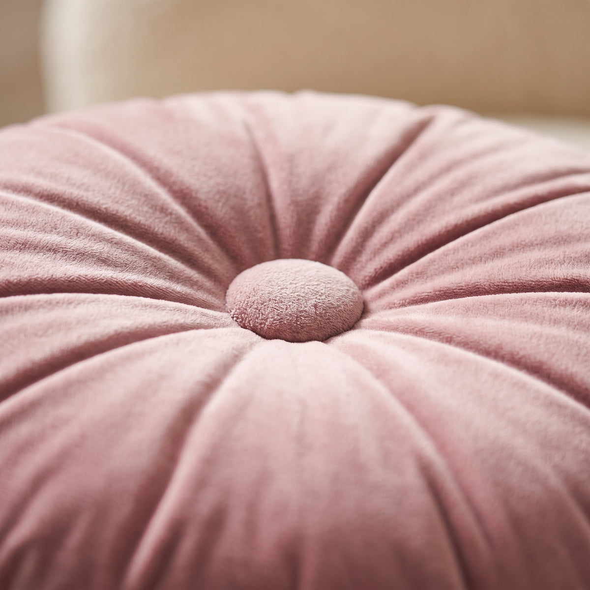 Round Accent Cushion | Tufted Center, 10 Colors