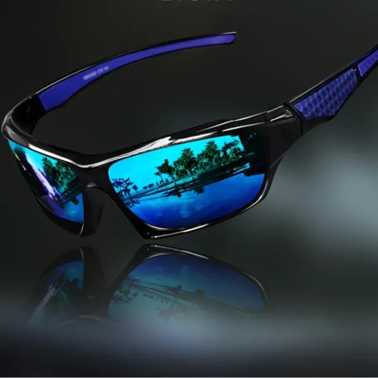 Polarized wraparound sports sunglasses with UV400 lenses