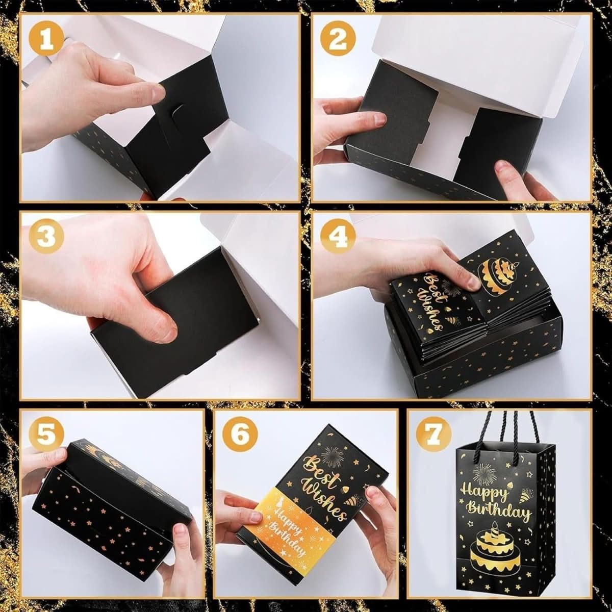 Pop Up Gift Box in Sturdy Cardboard to Fill with Photos and Messages, view 6