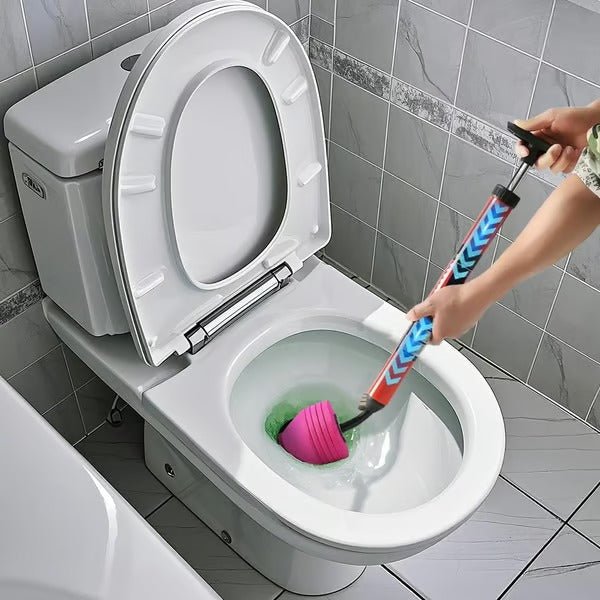 Drain plunger being used on a bathroom sink