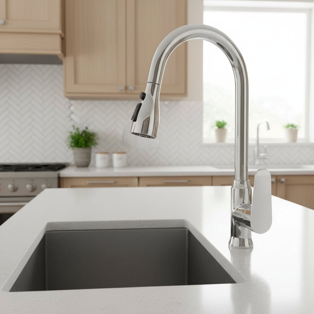 Pull Down Kitchen Faucet with 360 Degree Swivel in Four Finishes, view 1