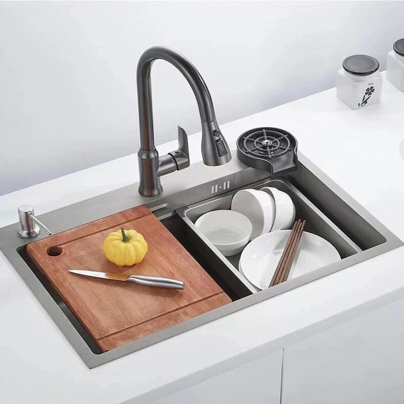 Pull Down Kitchen Faucet with 360 Degree Swivel in Four Finishes, view 2
