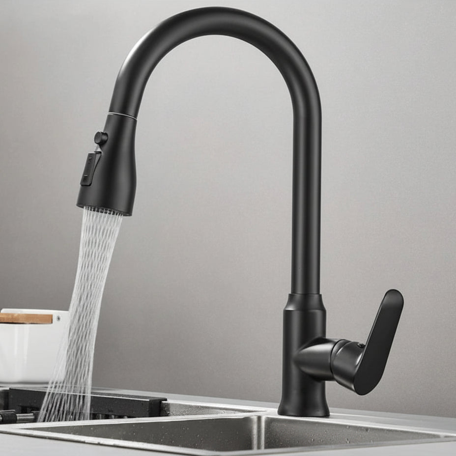 Pull Down Kitchen Faucet with 360 Degree Swivel in Four Finishes, view 8