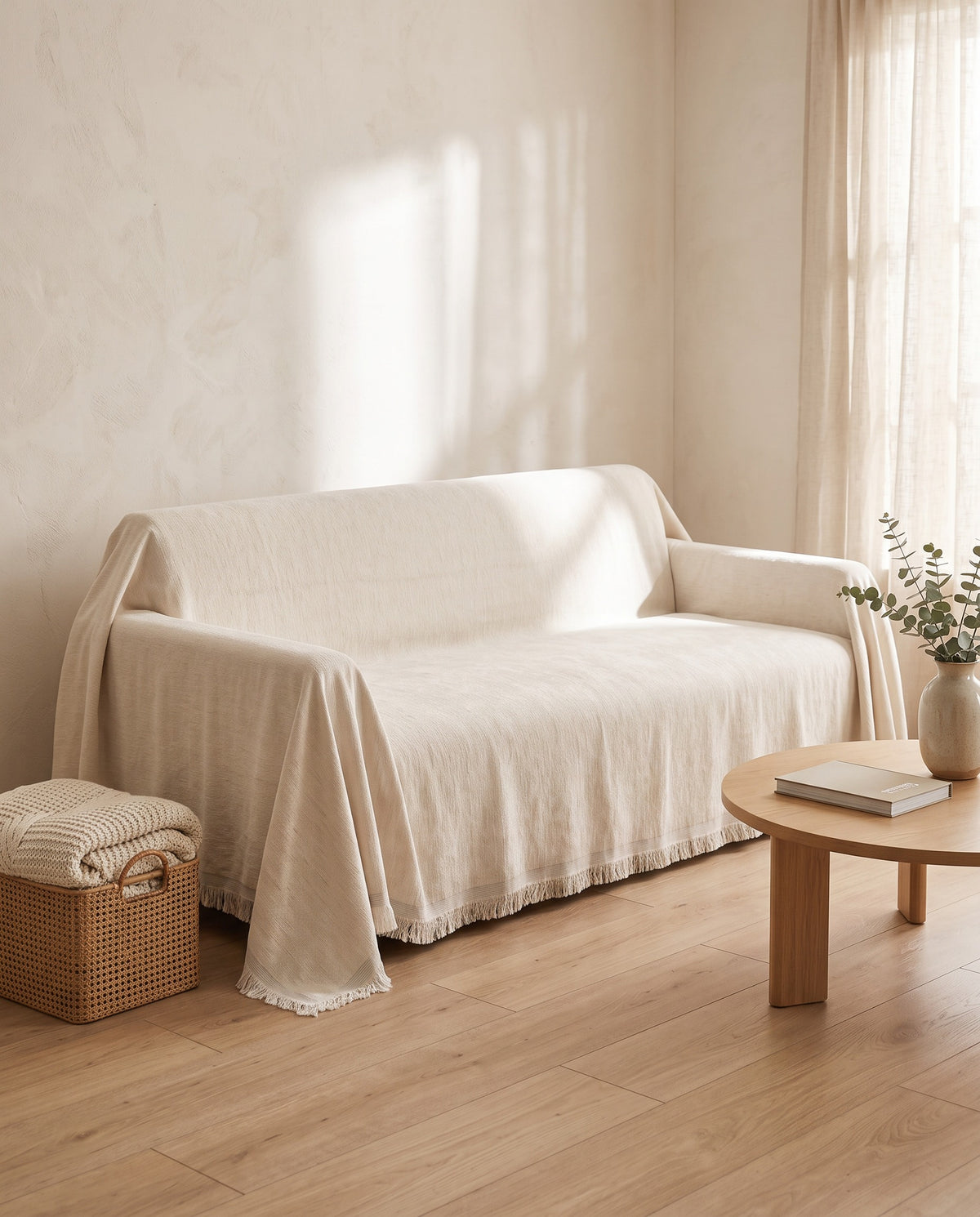 Pure Embrace Sofa Cover | Spill Resistant, 71-165in