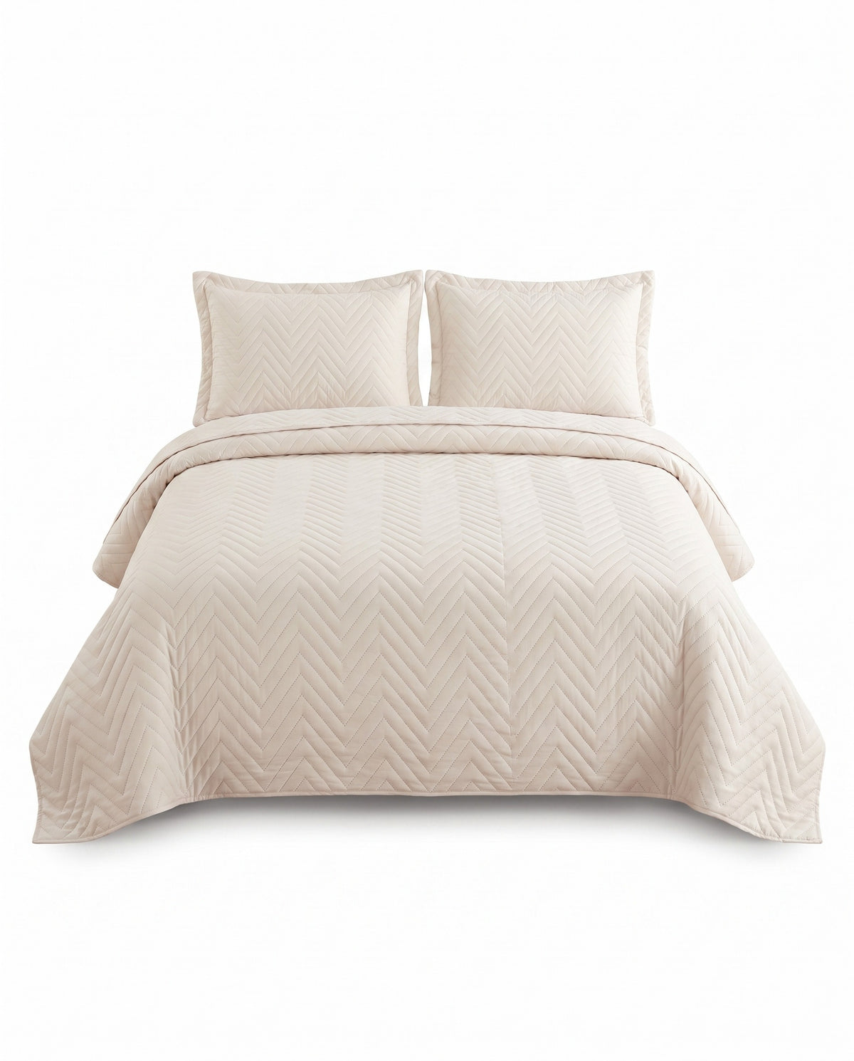 Quilted Throw Pillow Cover Set | Soft Handfeel, 18-23in