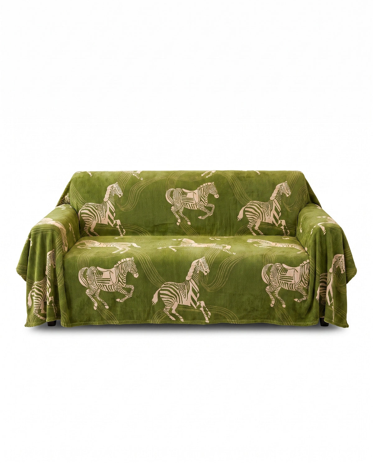 Regal Horse Patterned Sofa Cover | Full Couch Coverage, 71-165in