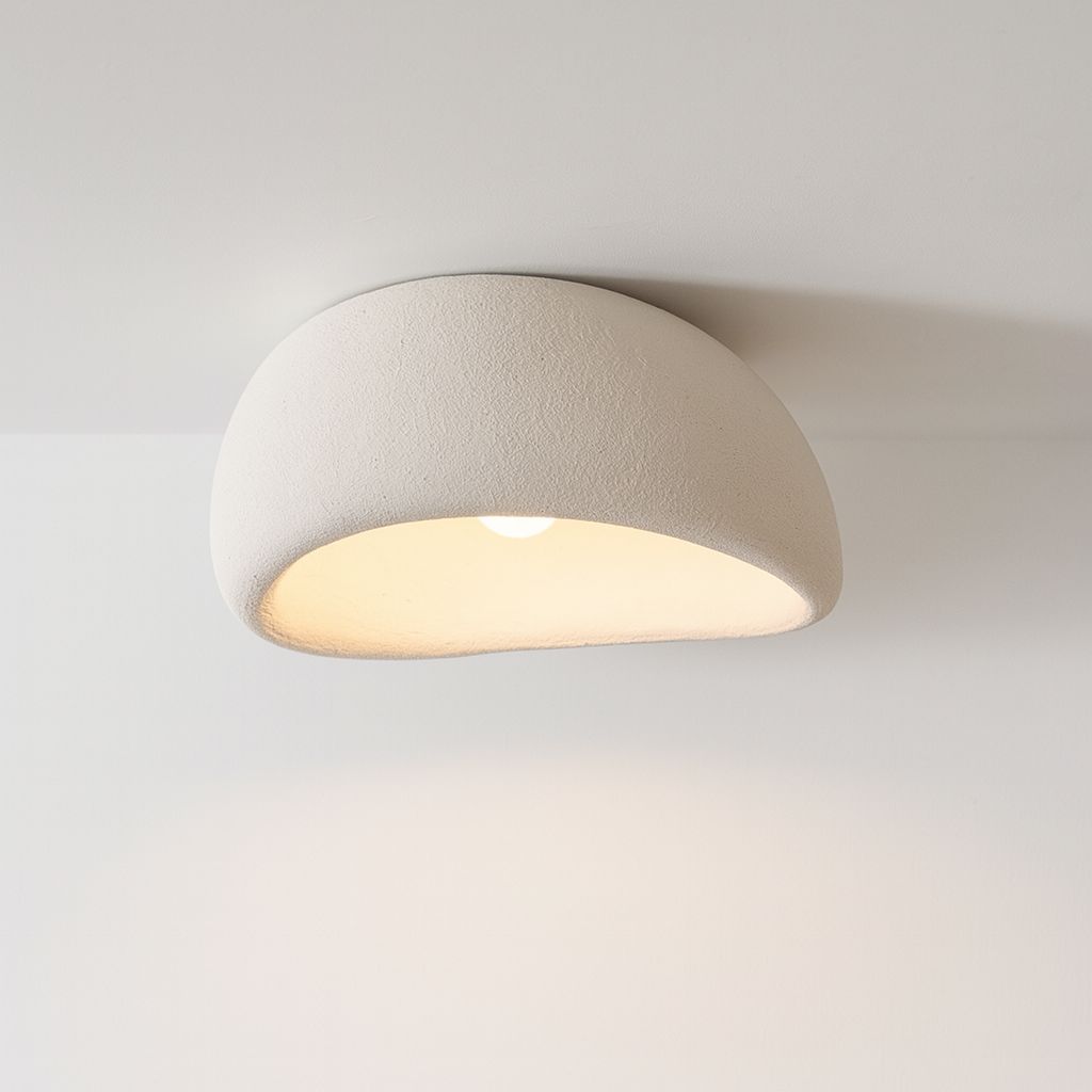 Resin Ceiling Light with 11.8 Inch Diameter and E27 Socket, view 1
