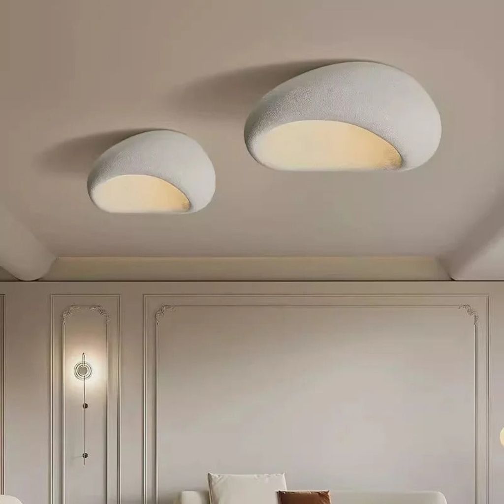 Resin Ceiling Light with 11.8 Inch Diameter and E27 Socket, view 3