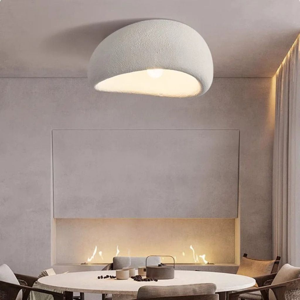 Resin Ceiling Light with 11.8 Inch Diameter and E27 Socket, view 4