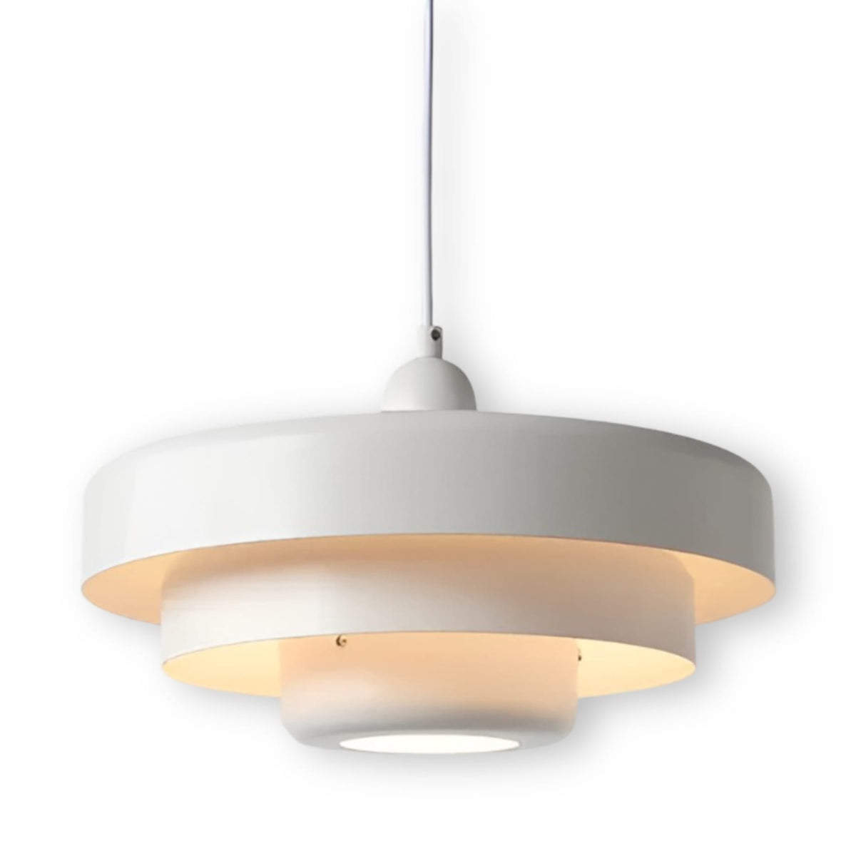 Retro Glass Pendant Light - White