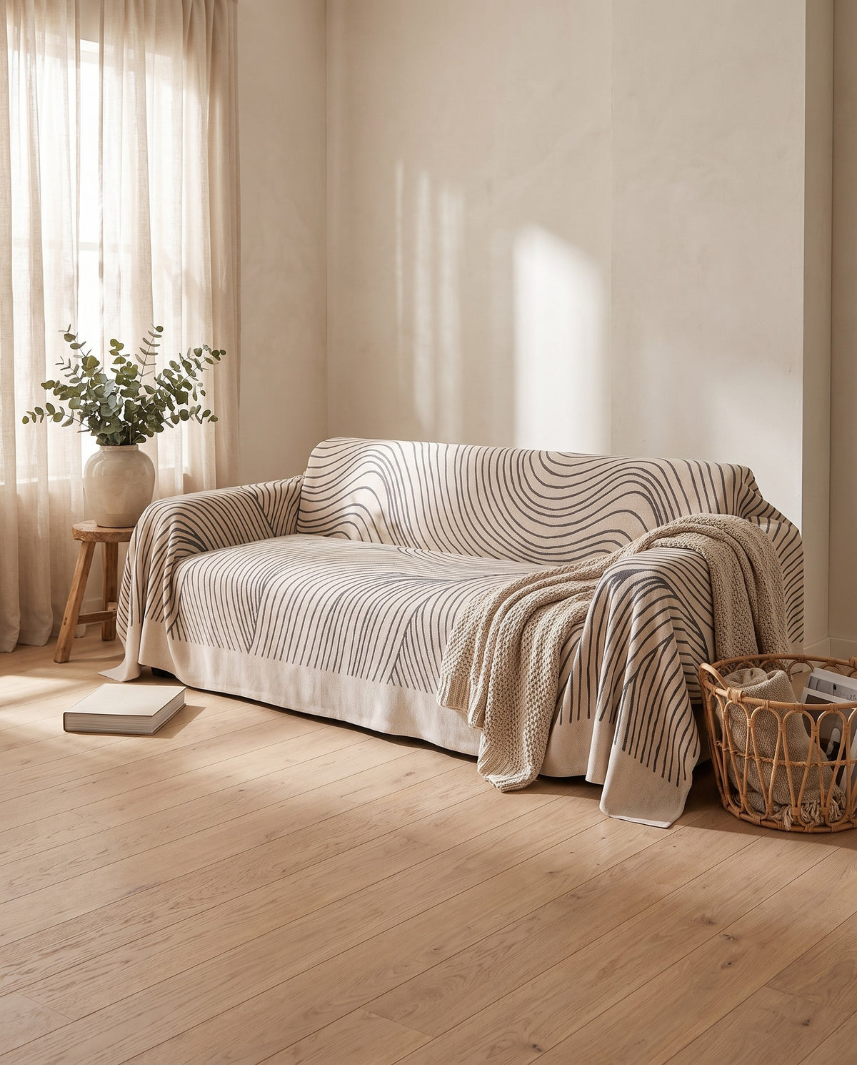 Reversible Jacquard Sofa Cover | Pet Friendly, 71-165in