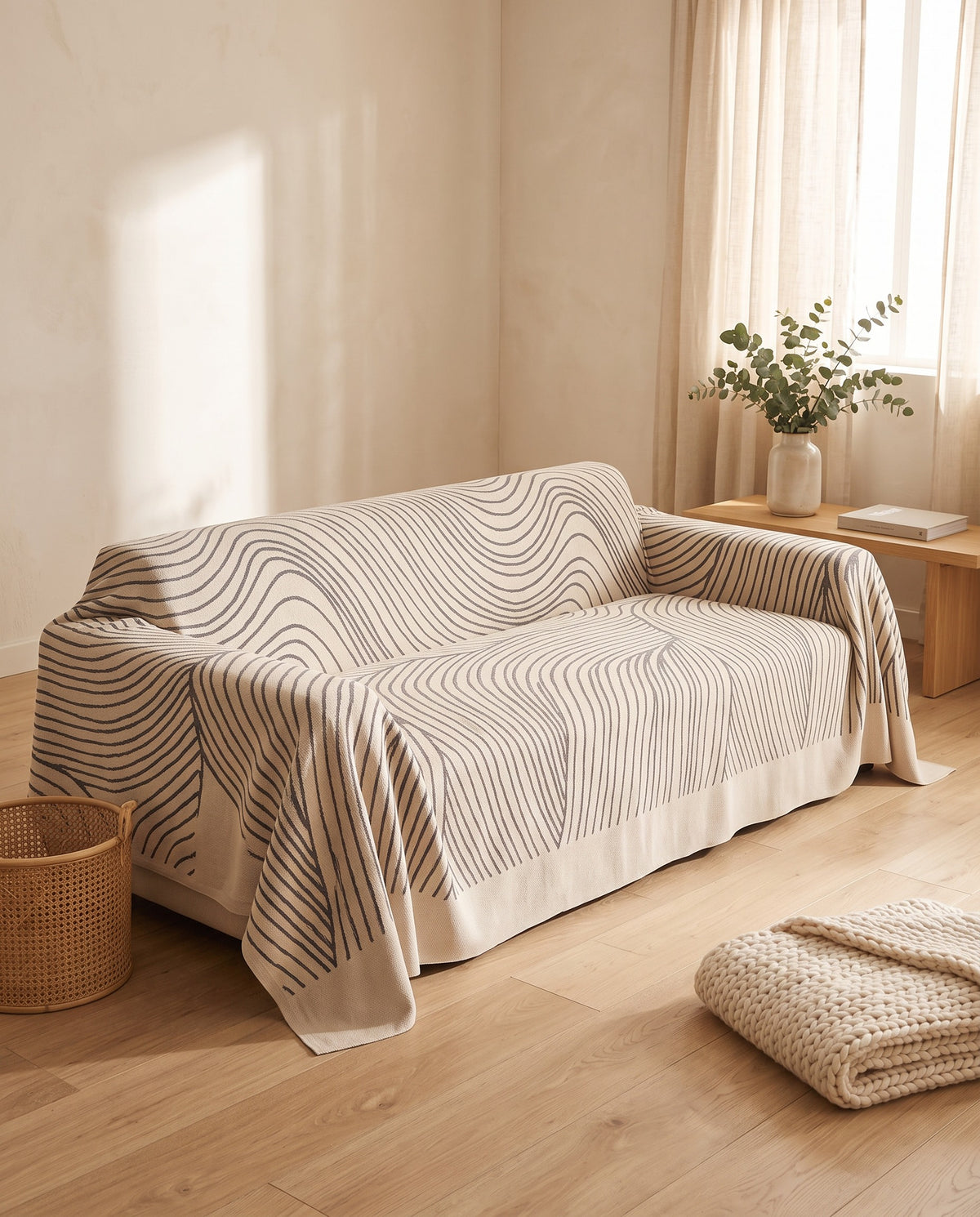 Reversible Jacquard Sofa Cover | Pet Friendly, 71-165in
