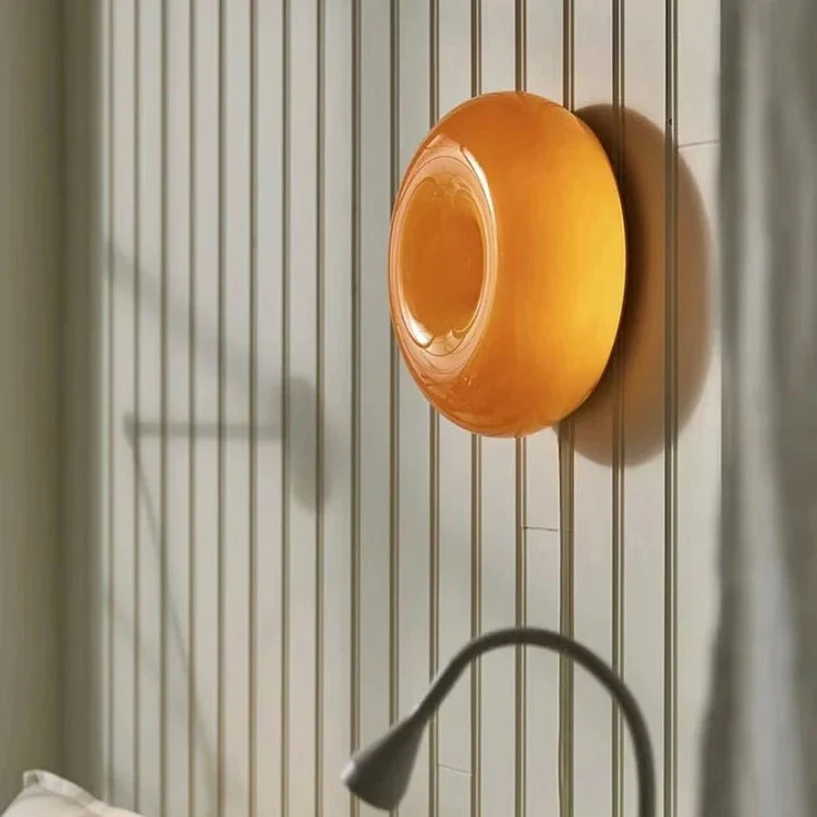 Ring Shaped LED Lamp in Glass and Metal, Dimmable with Selectable Light Color, view 5