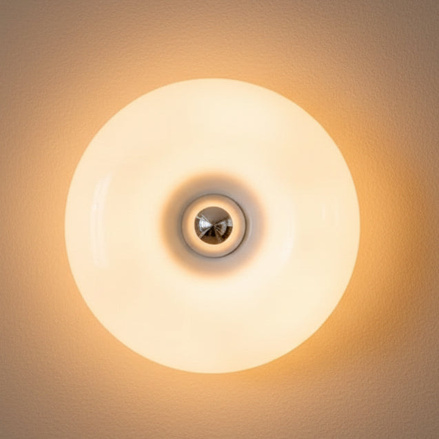 Ring Shaped LED Lamp in Glass and Metal, Dimmable with Selectable Light Color, view 10