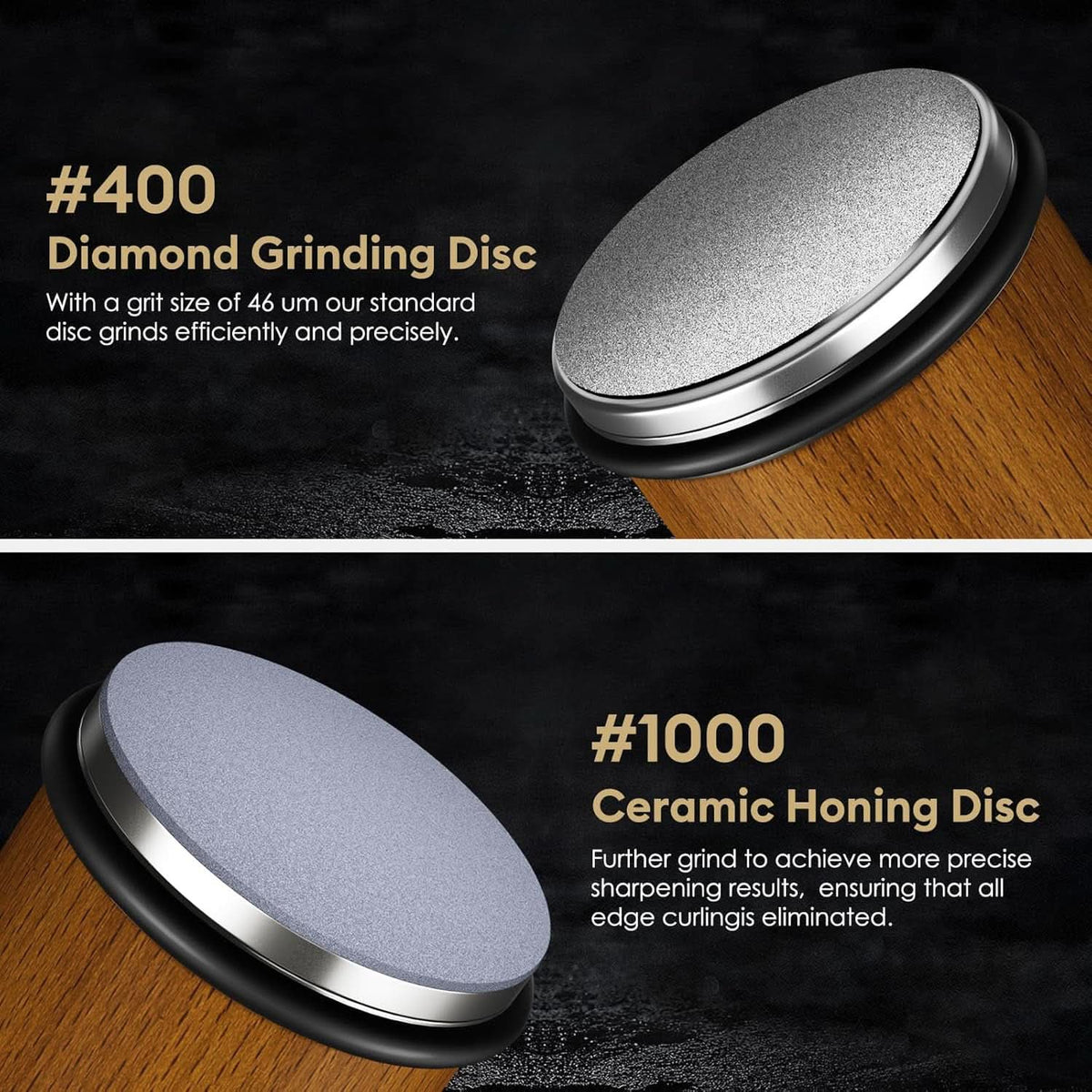 Rolling Knife Sharpener with Diamond Disc and Magnetic Angle Holder, view 8