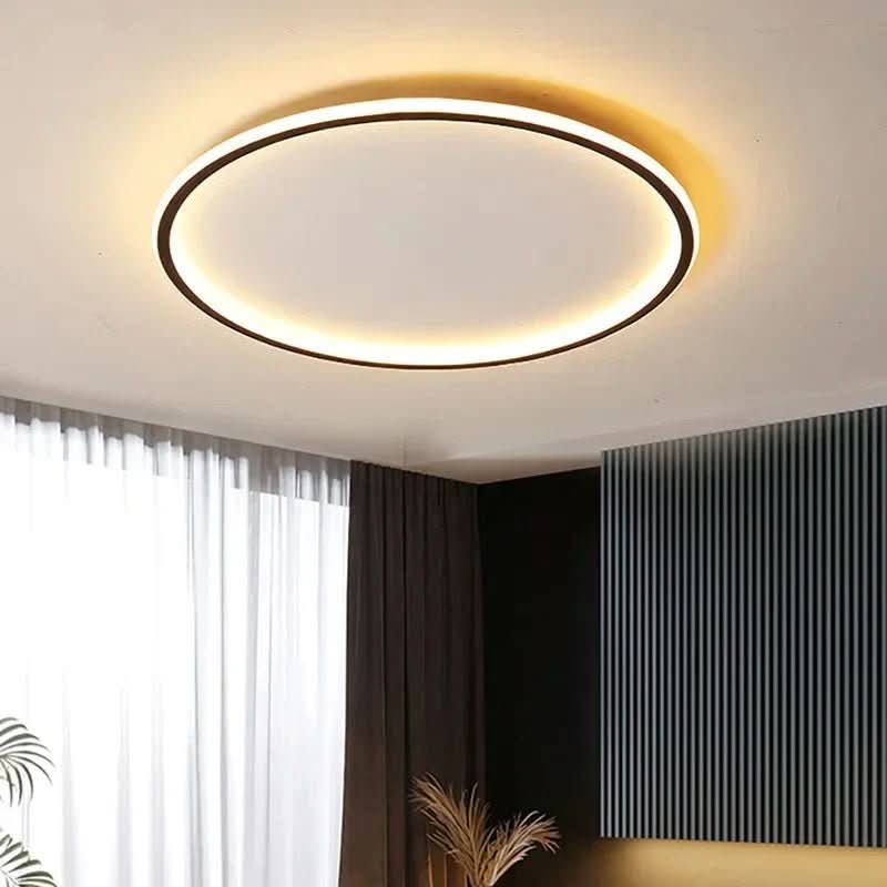 Round Metal LED Ceiling Light with Dimmable, Glare Free Light, view 1