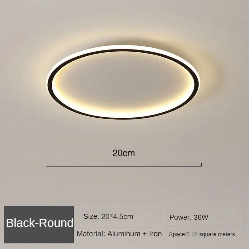 Round Metal LED Ceiling Light with Dimmable, Glare Free Light, view 6