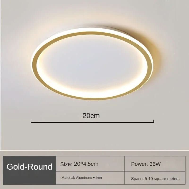 Round Metal LED Ceiling Light with Dimmable, Glare Free Light, view 8