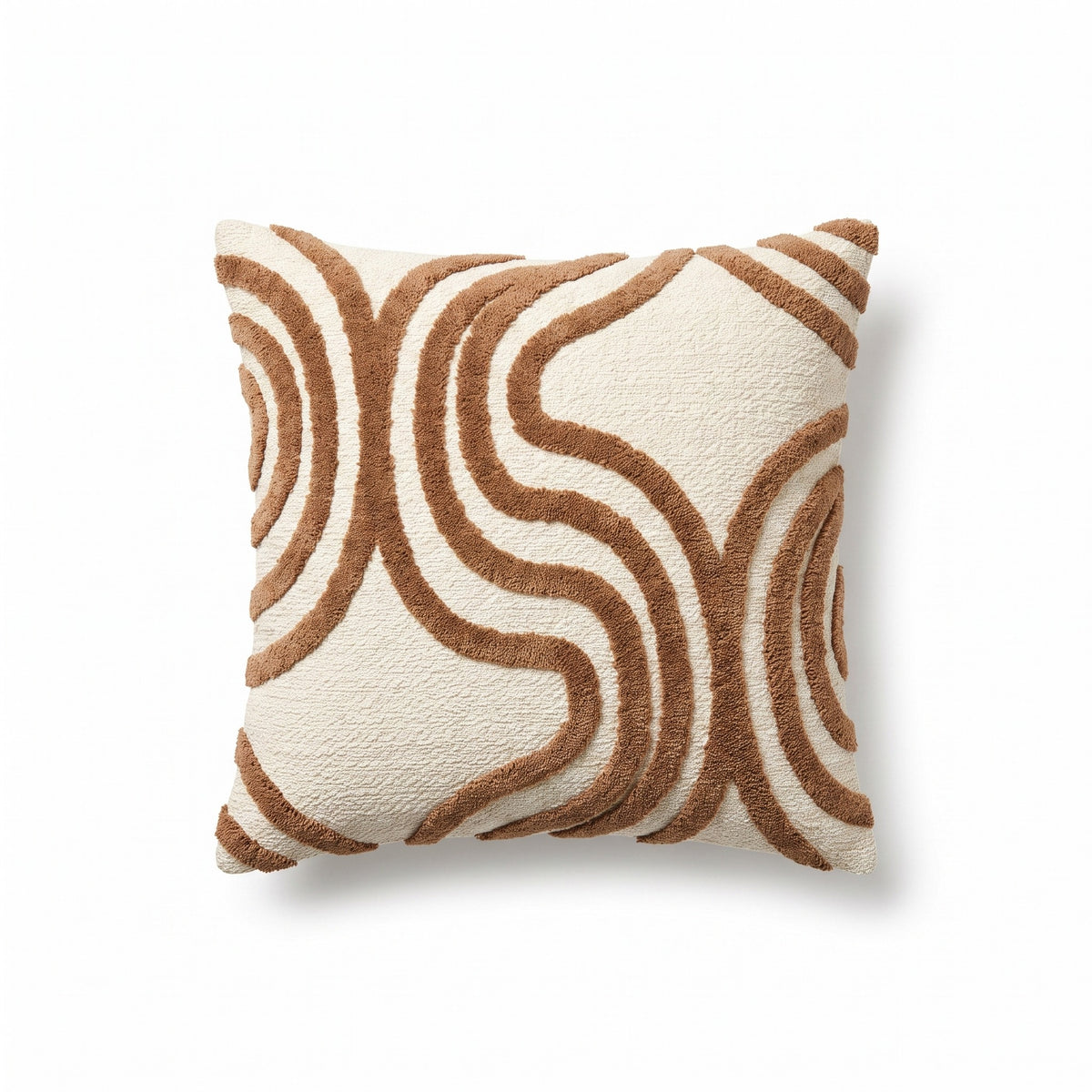 Boho Line Chenille Cushion Cover | Woven Texture, 3 Colors