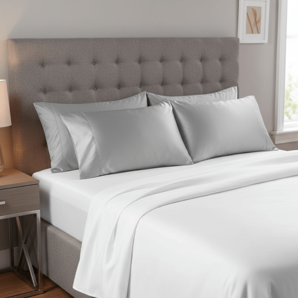 Satin Pillowcase, Smooth and Machine Washable, in Queen and King, view 1