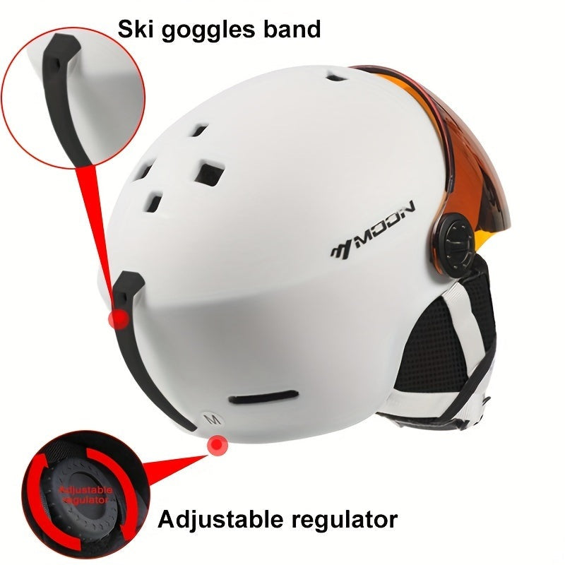 Ski Helmet with Flip Down Visor, Removable Chin Pad and Dial Fit, view 5