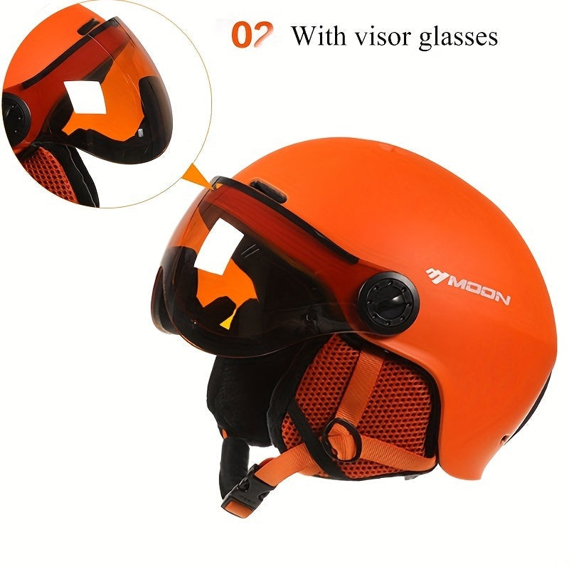 Ski Helmet with Flip Down Visor, Removable Chin Pad and Dial Fit, view 9