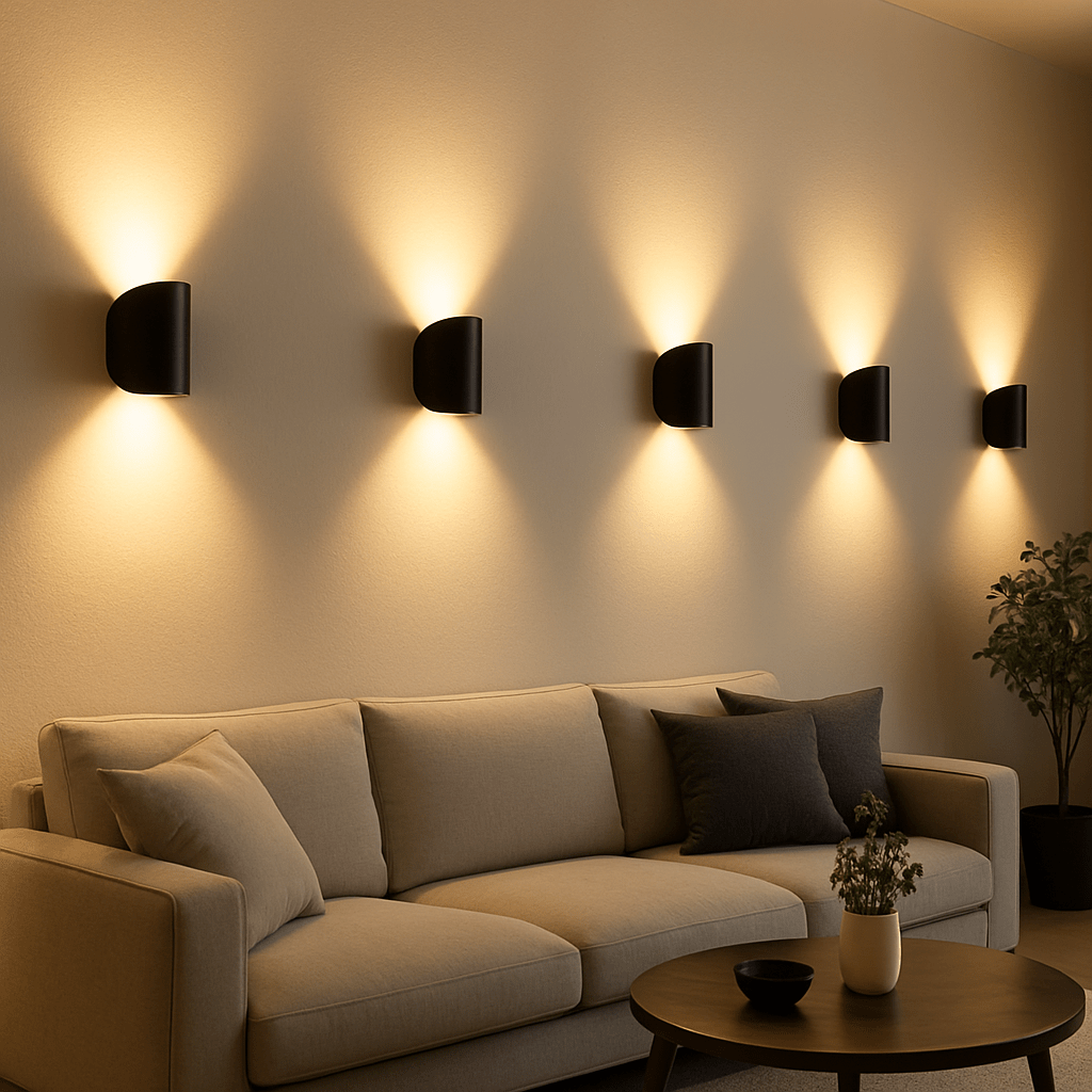 Slim LED Wall Light with Warm Light and up to 50,000 Hour Lifespan, view 3