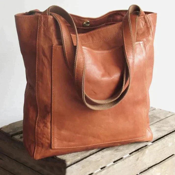 Soft PU Leather Shoulder Bag with Magnetic Closure and Inner Pockets, view 1